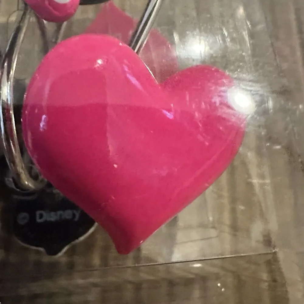 Disney Minnie Mouse And Hearts Shower Curtain Hooks Set Of 12
